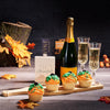 Thanksgiving Bubbly & Cupcakes Gift, champagne gift, champagne, sparkling wine gift, sparkling wine, gourmet gift, gourmet, cupcake gift, cupcake