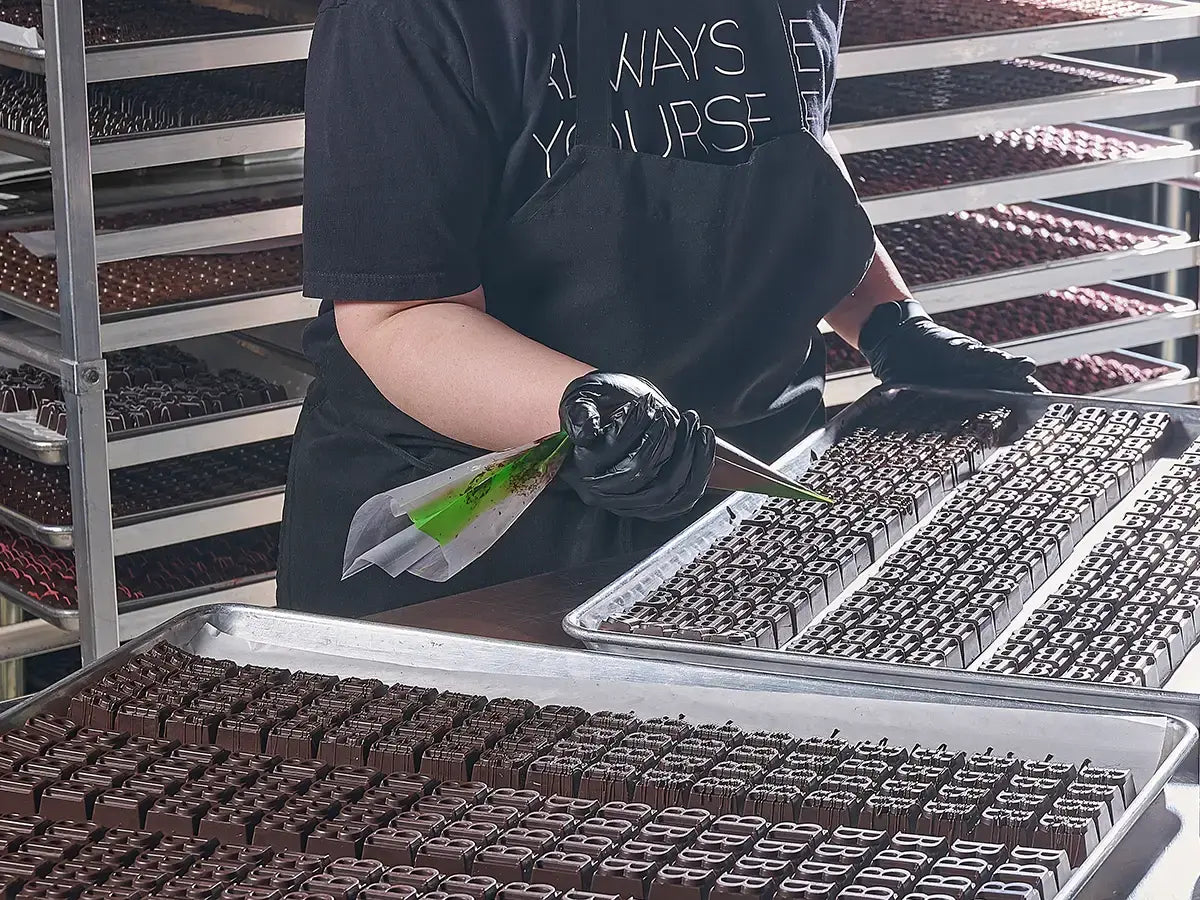 gift basket production and packaging inside BroCrates facility
