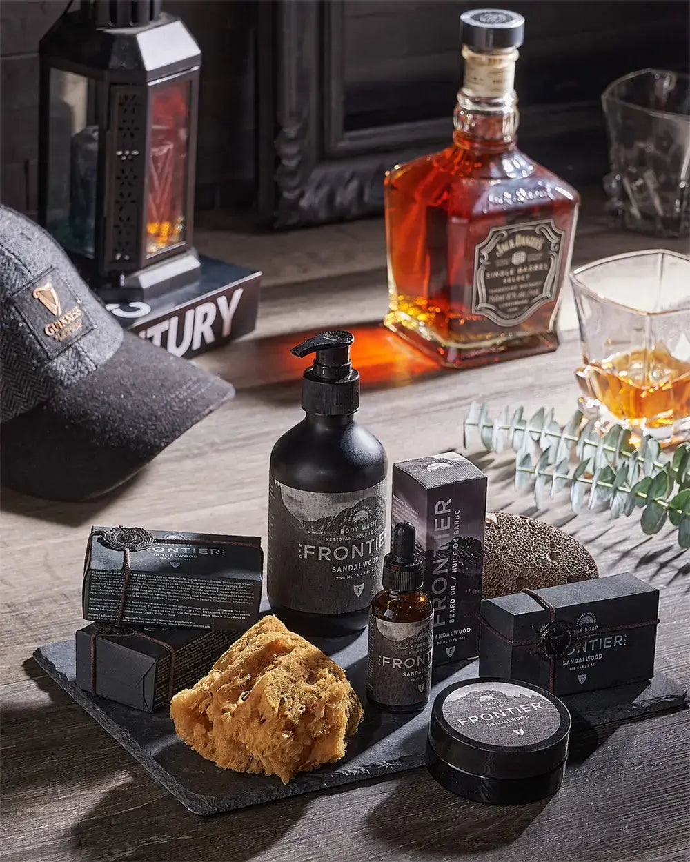curated gift crate for men with beer snacks and gourmet treats