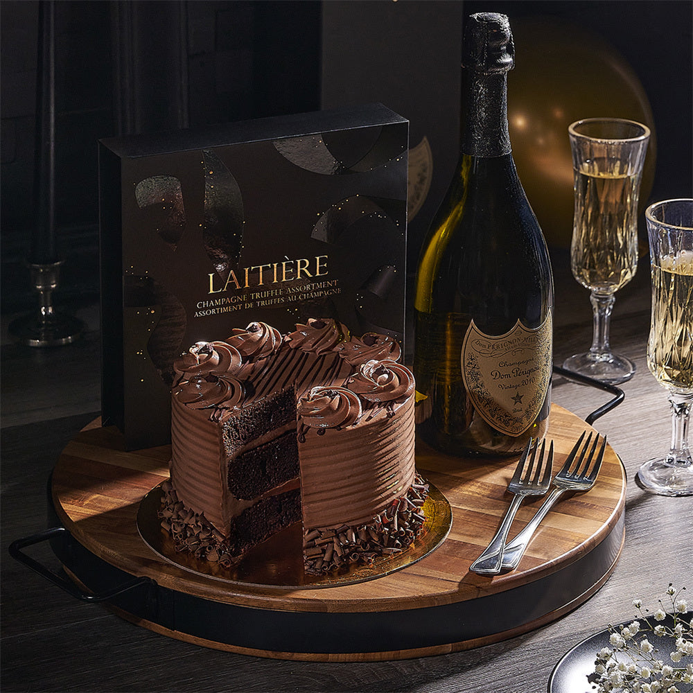 birthday gift crate for men with drinks and gourmet snacks