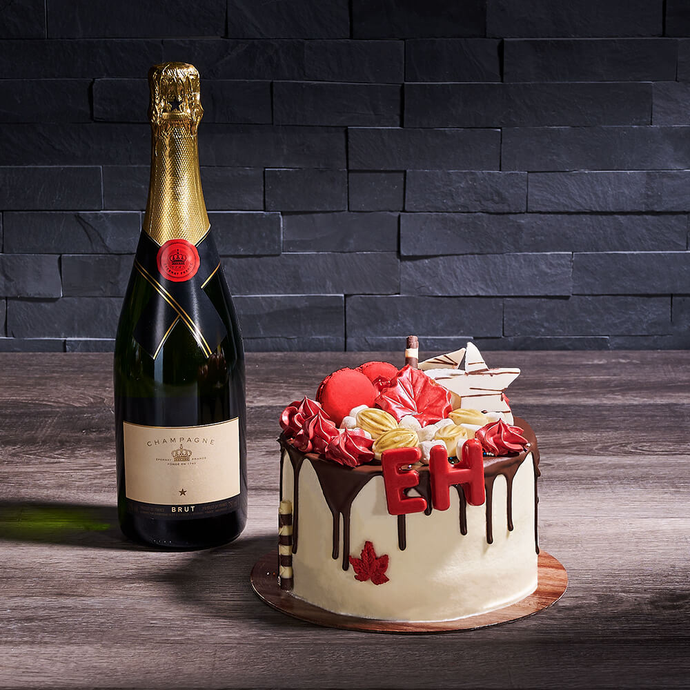Canada Day Celebration Gift, canada day gift, canada day, gourmet gift, gourmet, champagne gift, champagne, sparkling wine gift, sparkling wine