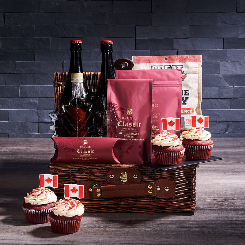 Canada Day Cupcake & Picnic Gift. gourmet gift, gourmet, beer gift, beer, canada day gift, canada day