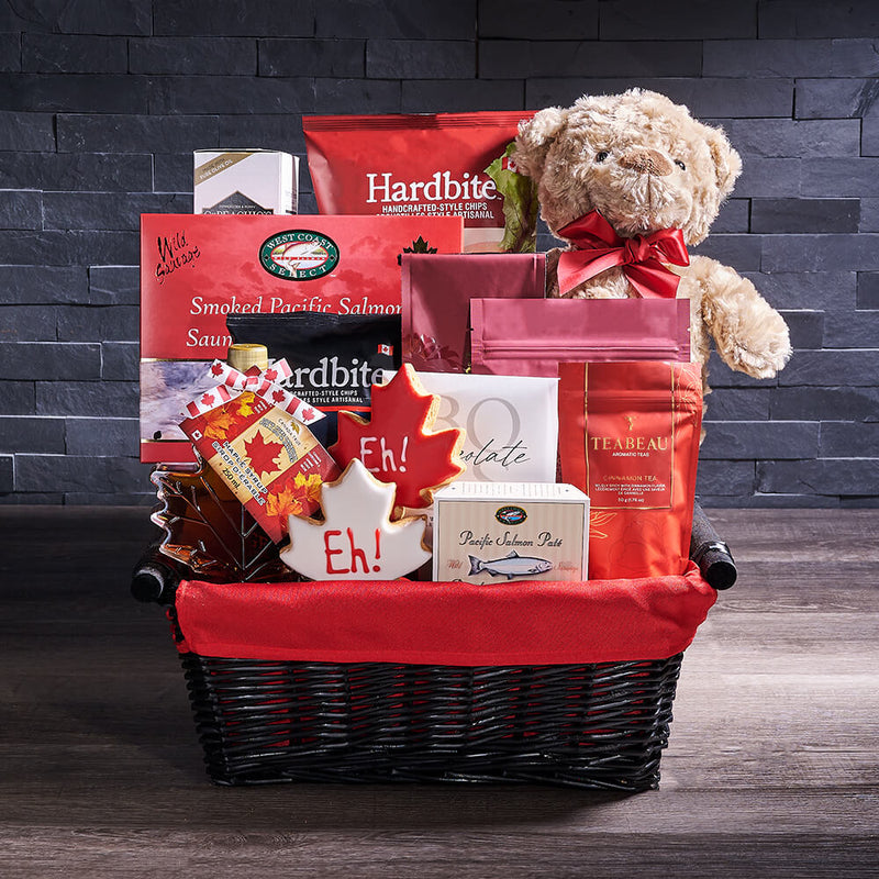 Canada In A Gift Basket, canada day gift, canada day, gourmet gift, gourmet, picnic gift, picnic