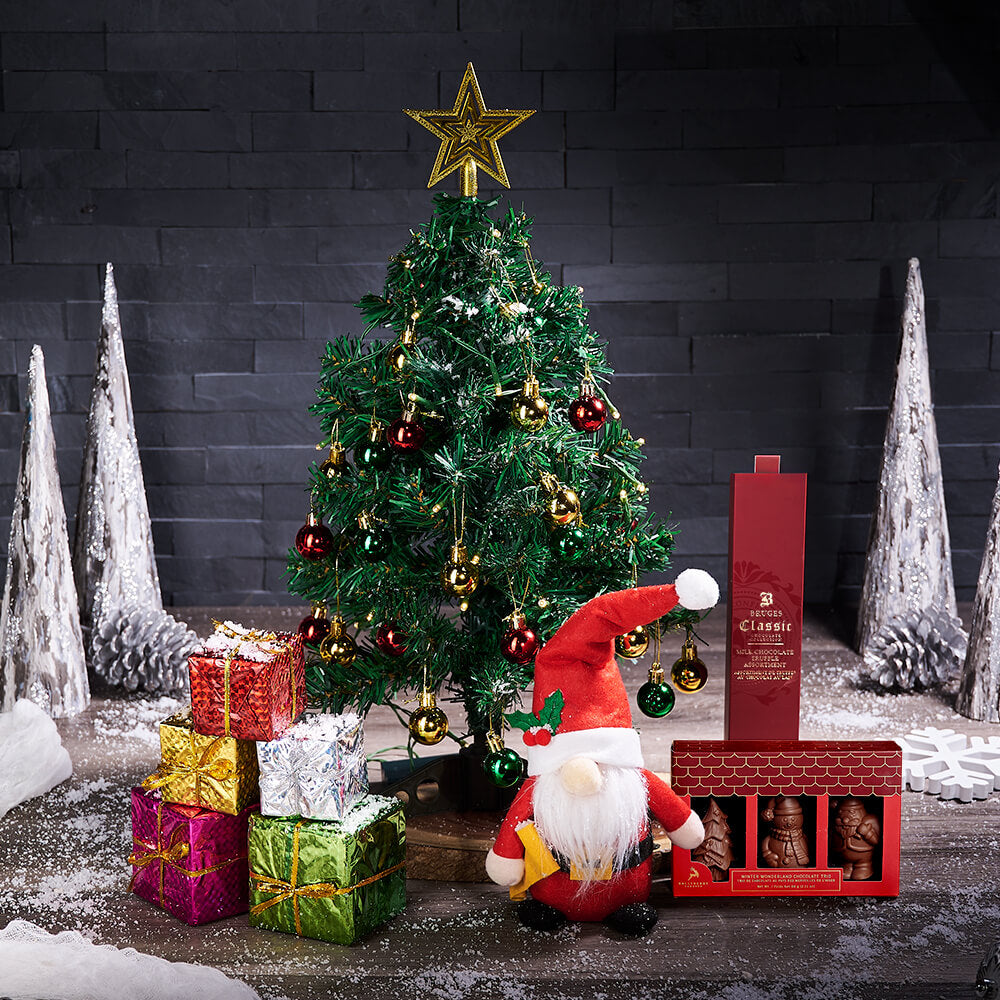 Chocolate &amp; Christmas Tree Gift Set, christmas gift, christmas, holiday gift, holiday, gourmet gift, gourmet, chocolate gift, chocolate