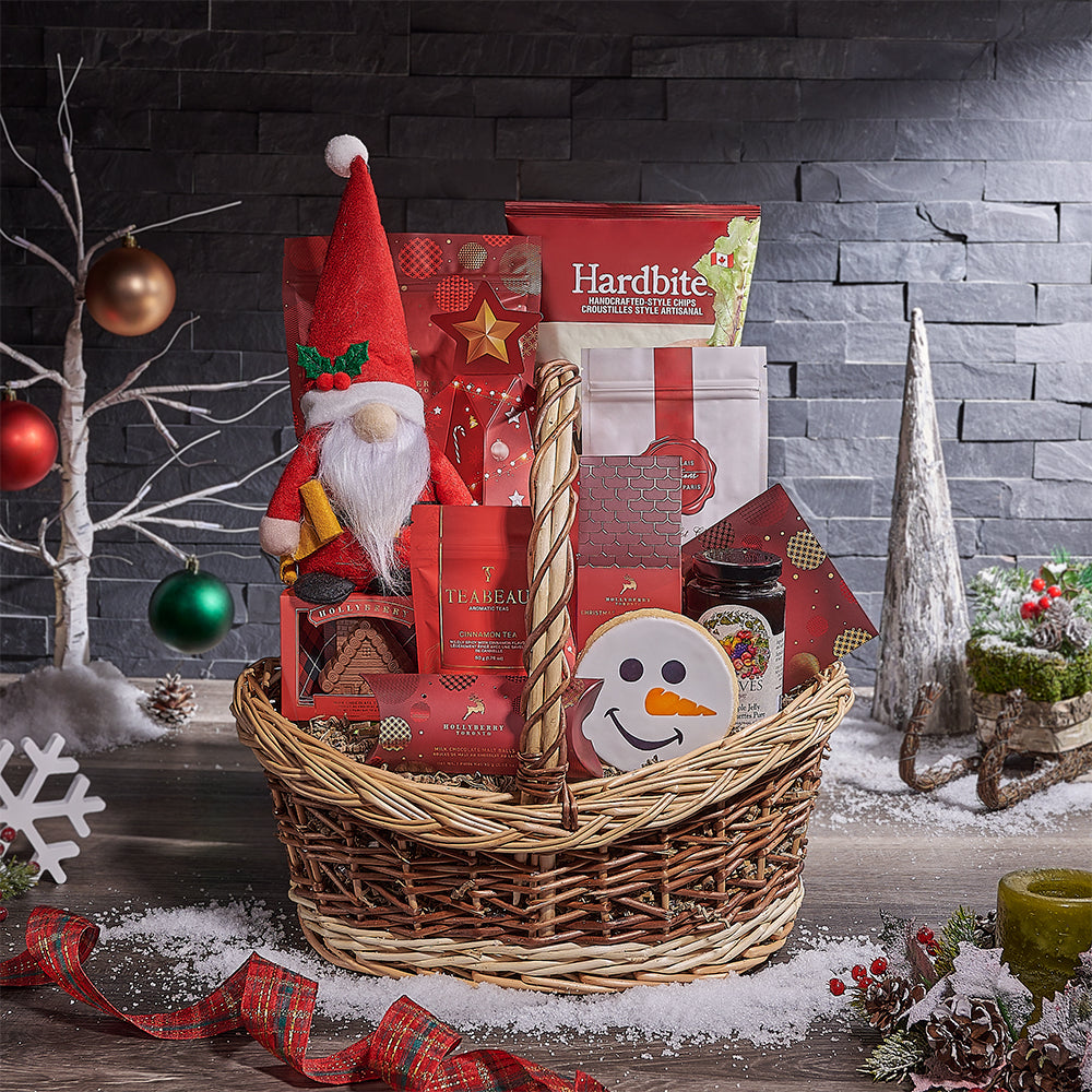 Classy Snacking Holiday Gift Basket, christmas gift, christmas, snacking gift, snacking, chocolate gift, chocolate, cookie gift, cookie, Canada delivery
