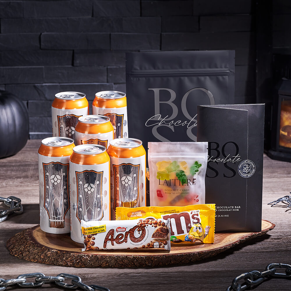 Craft “Boo” & Halloween Candy Gift, beer gift, beer, gourmet gift, gourmet, candy gift, candy, halloween gift, halloween