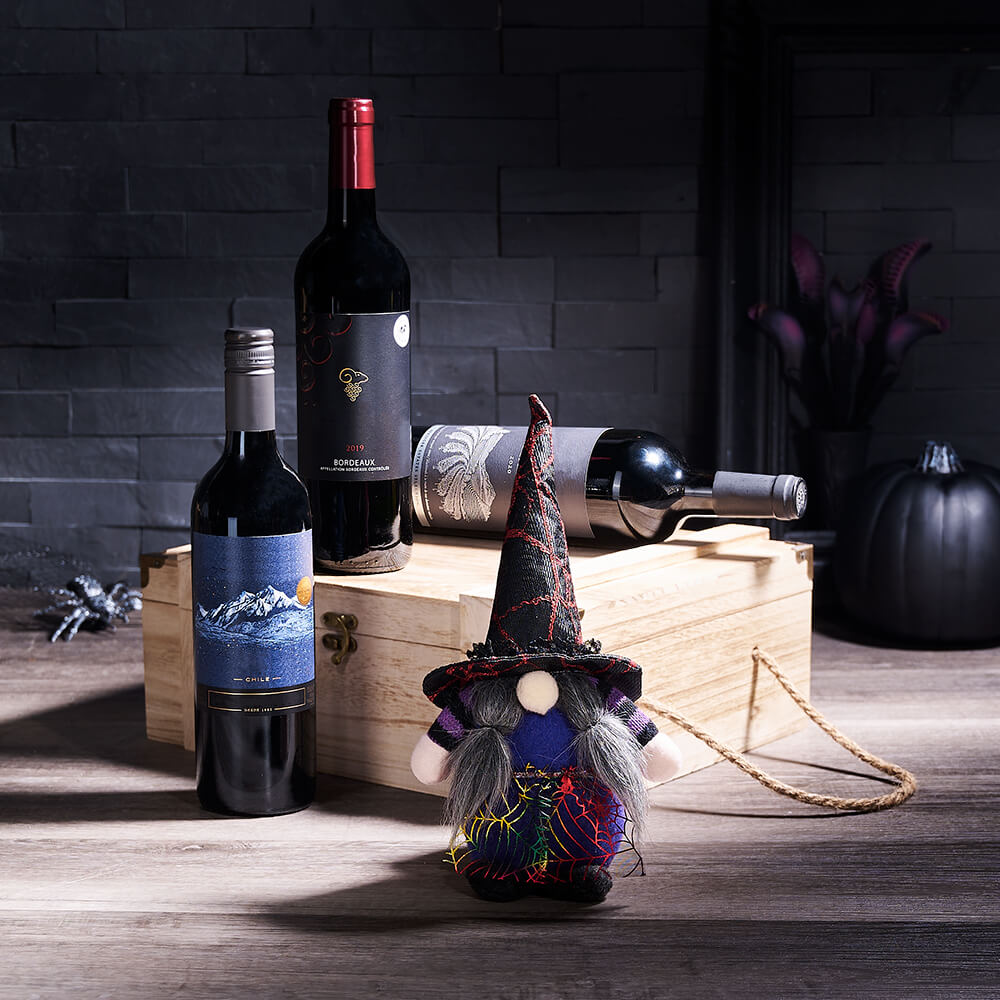 Ghouls Night Out BroCrate, wine gift, wine, halloween gift, halloween, plush gift, plush