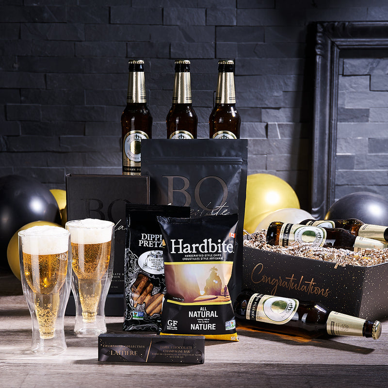Graduation Beer & Snack Celebration, graduation gift, graduation, beer gift, beer, gourmet gift, gourmet, snack gift, snacks