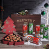 Happy Holidays Beer Basket, christmas gift, christmas, holiday gift, holiday, beer gift, beer, chocolate gift, chocolate