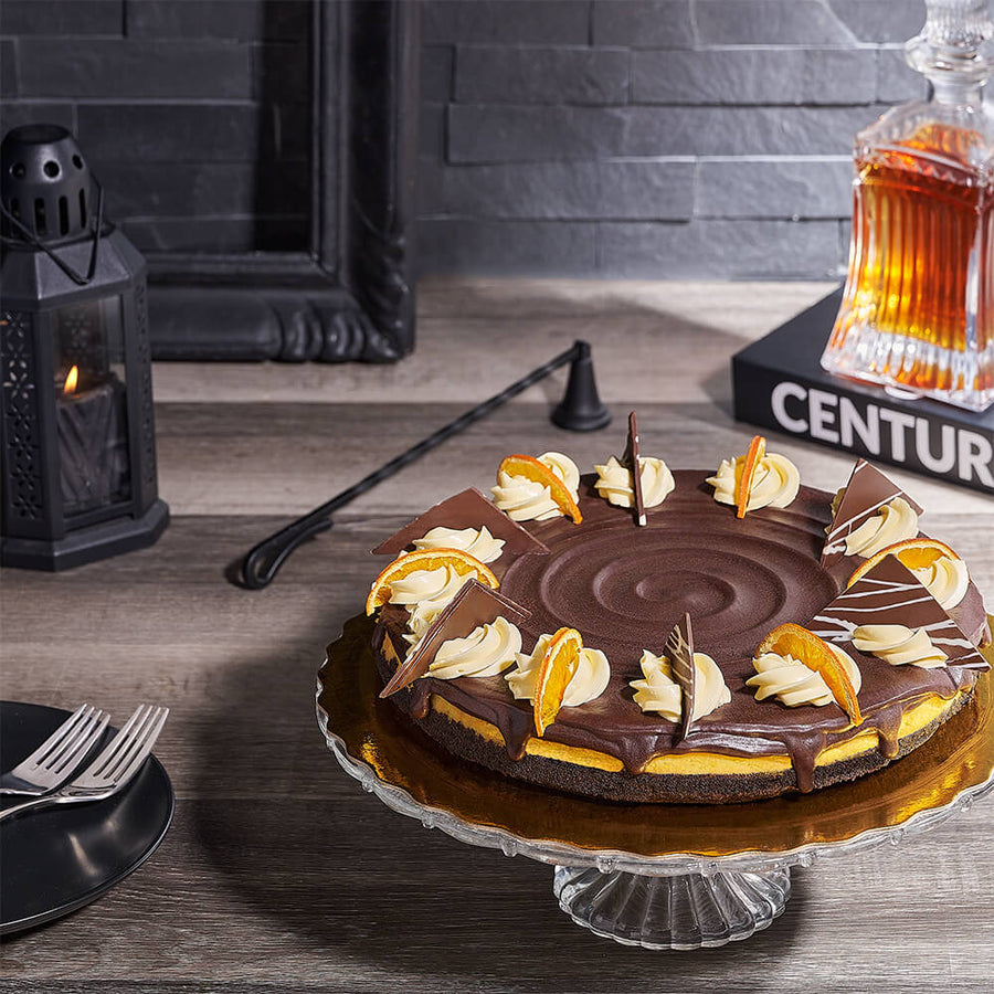 Large Chocolate Grand Marnier Cheesecake, cake gift, cake, cheesecake gift, cheesecake, dessert gift, dessert