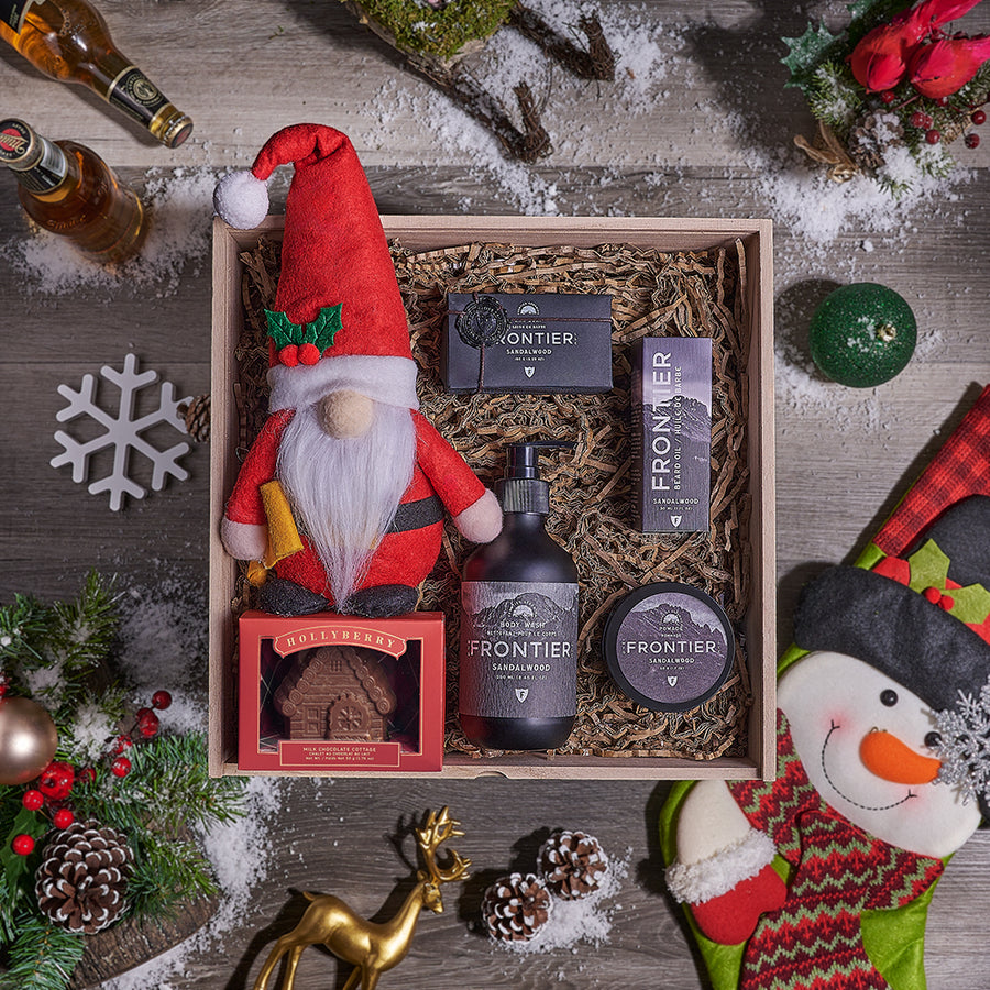 Men’s Holiday Spa Gift Box, christmas gift, christmas, spa gift, spa, bath gift, bath, chocolate gift, chocolate, Canada delivery