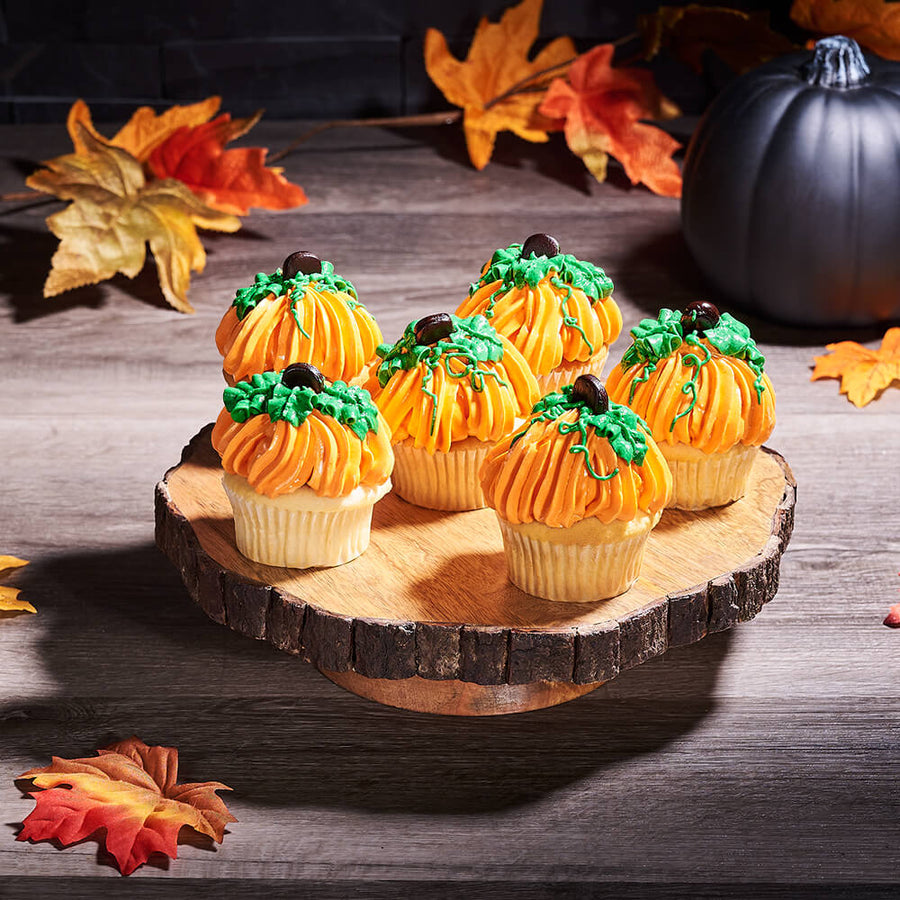 Pumpkin Spice Cupcakes, gourmet gift, gourmet, cupcake gift, cupcake, cake gift, cake, thanksgiving gift, thanksgiving