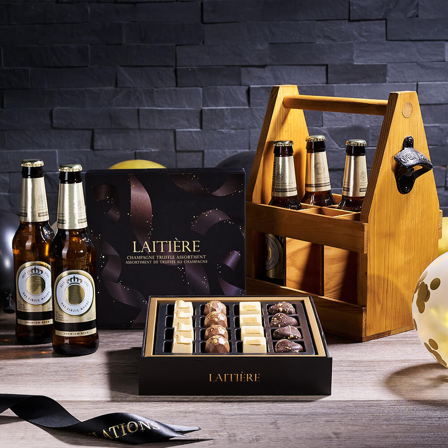 Six Pack Graduation Gift Set, beer gift, beer, chocolate gift, chocolate, gourmet gift, gourmet, graduation gift, graduation, congratulations gift, congratulations