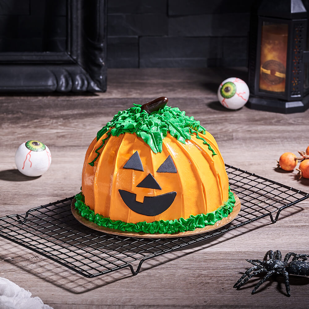 Spooky Jack-O-Lantern Cake, cake gift, cake, gourmet gift, gourmet, halloween gift, halloween