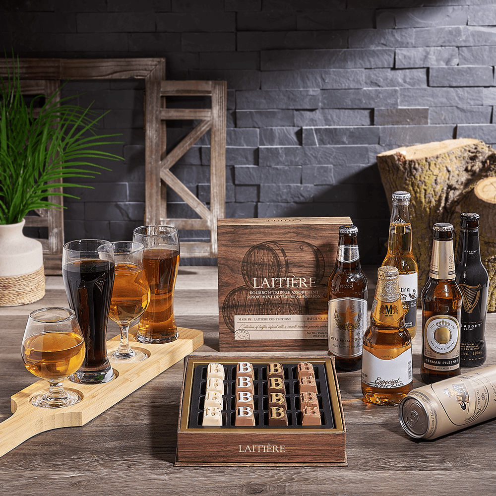 Truffle & Beer Flight Gift Set, beer gift, beer, beer flight gift, beer flight, chocolate gift, chocolate, Canada delivery