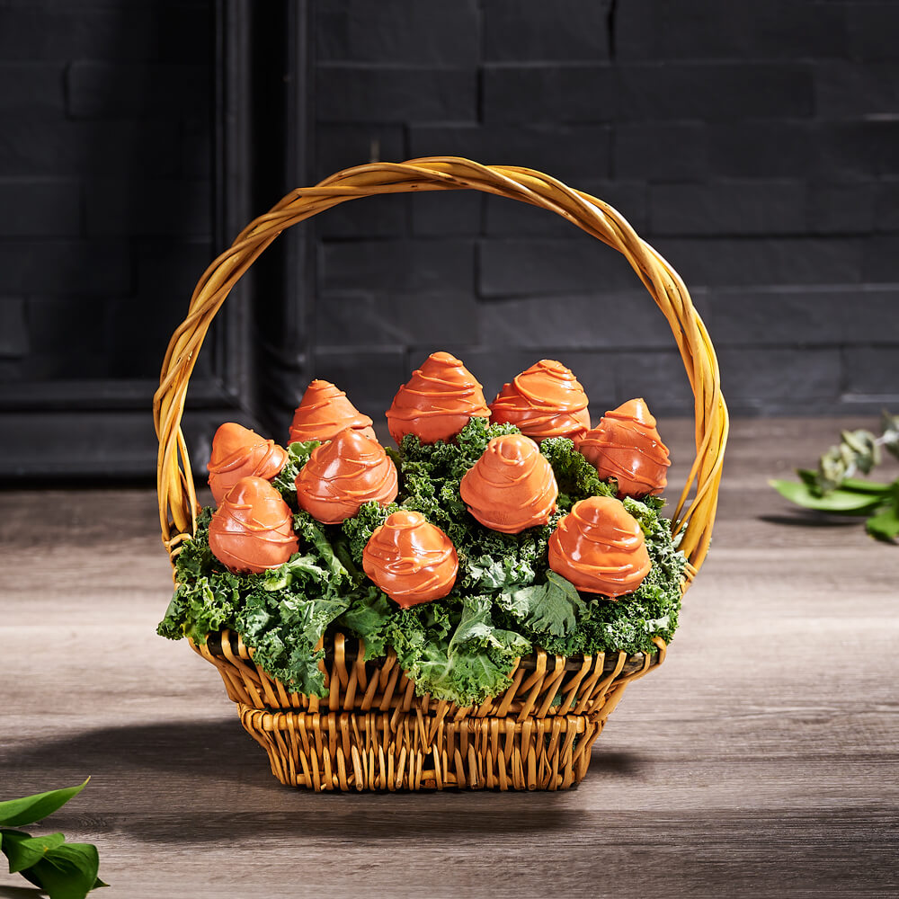 Budding Chocolate Strawberry Gift Basket, chocolate covered strawberry gift, chocolate covered strawberry, chocolate gift, chocolate, fruit gift, fruit