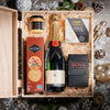Christmas Champagne & Snack Spread BroCrate, champagne gift, champagne, sparkling wine gift, sparkling wine, christmas gift, christmas, holiday gift, holiday