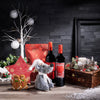 Christmas Mouse Wine Gift Basket, christmas gift, christmas, holiday gift, holiday, gourmet gift, gourmet