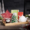Christmas Tea & Treat Tray, tea gift, tea, christmas gift, christmas, holiday gift, holiday, gourmet gift, gourmet