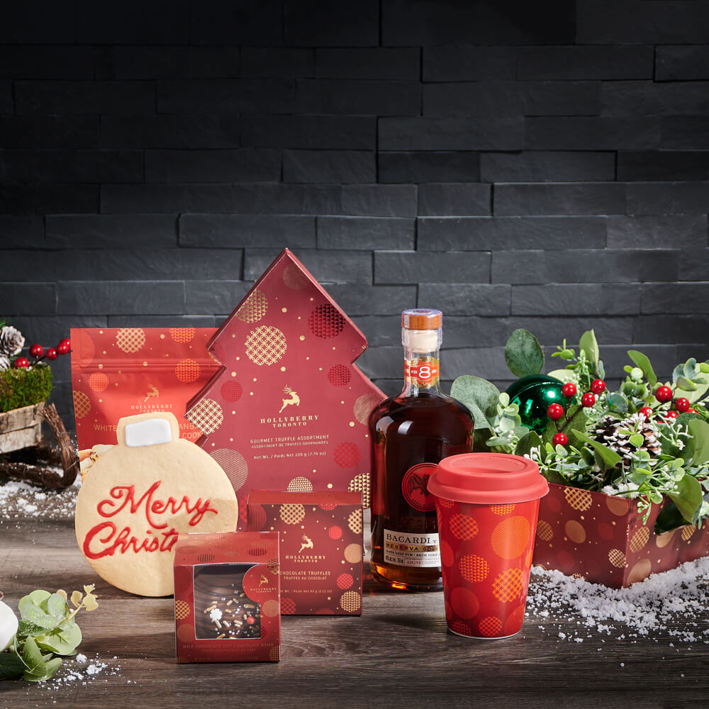 Christmas Tree, Spirits &amp; Treats Gift Set, holiday gift, holiday, christmas gift, christmas, liquor gift, liquor, gourmet gift, gourmet