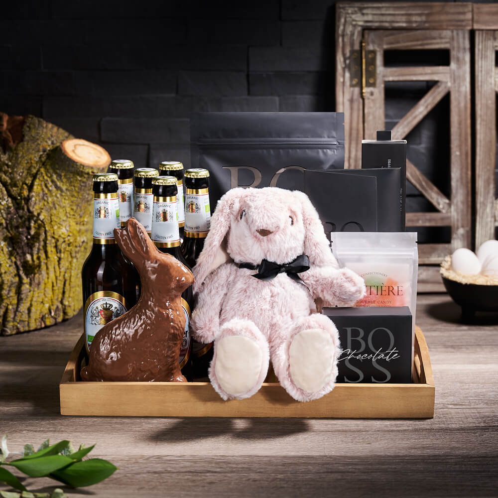 Easter Beer & Snacks Gift Set, chocolate gift, chocolate, beer gift, beer, easter gift, easter, gourmet gift, gourmet, candy gift, candy