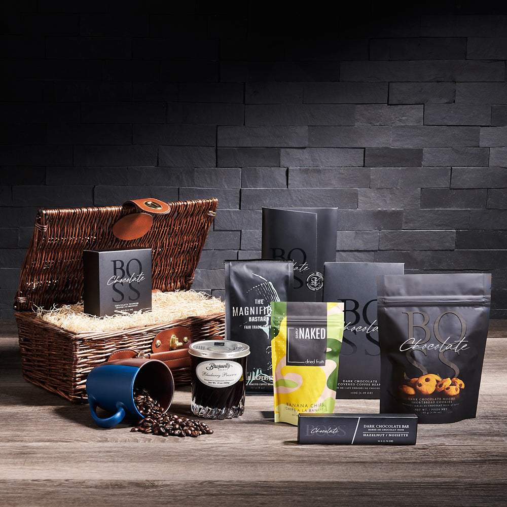 Gourmet Coffee Break Gift Basket, coffee gift, coffee, gourmet gift, gourmet, chocolate gift, chocolate