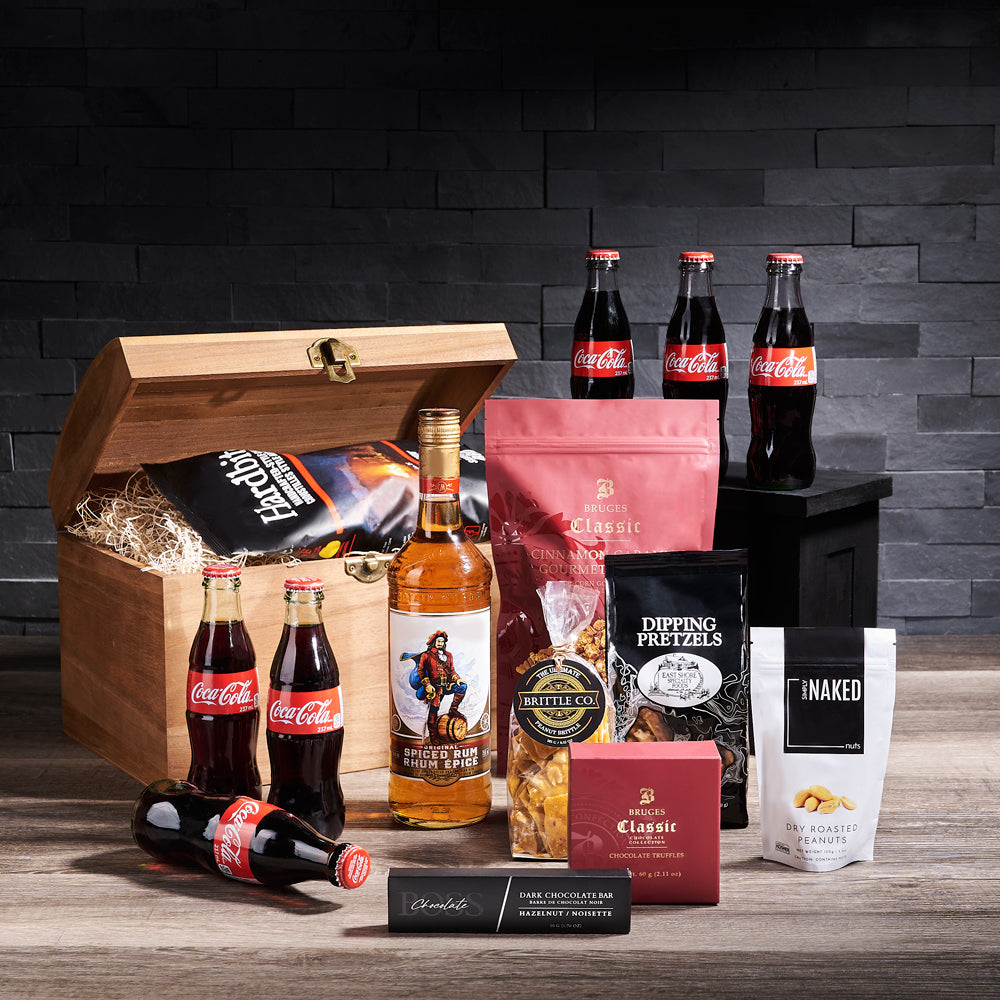 The Ultimate Pirate Captain’s Chest, liquor gift, liquor, soda, soda gifts, gourmet gift, mixed drink gift, mixed drink