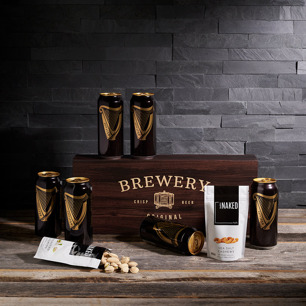 Guinness and Salty Snack Gift holiday gift basket for men in Canada