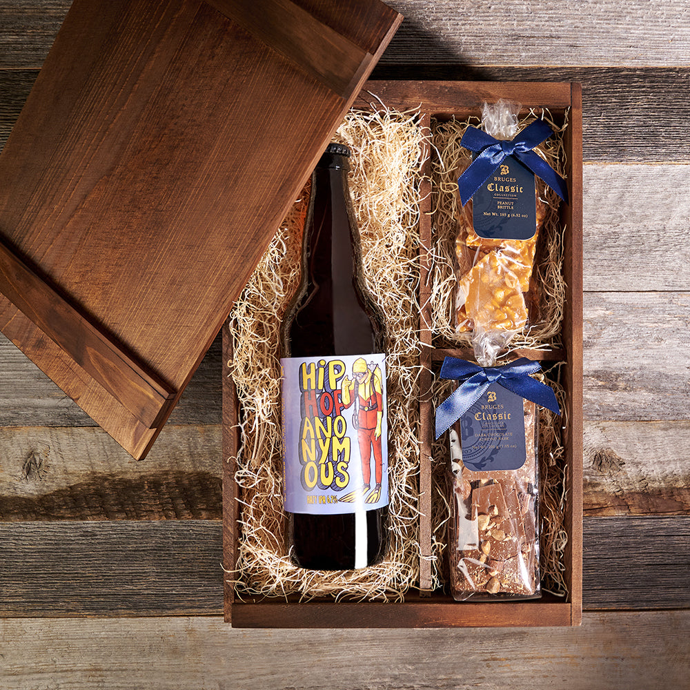 Crunch and Munch Beer Box holiday gift basket for men in Canada