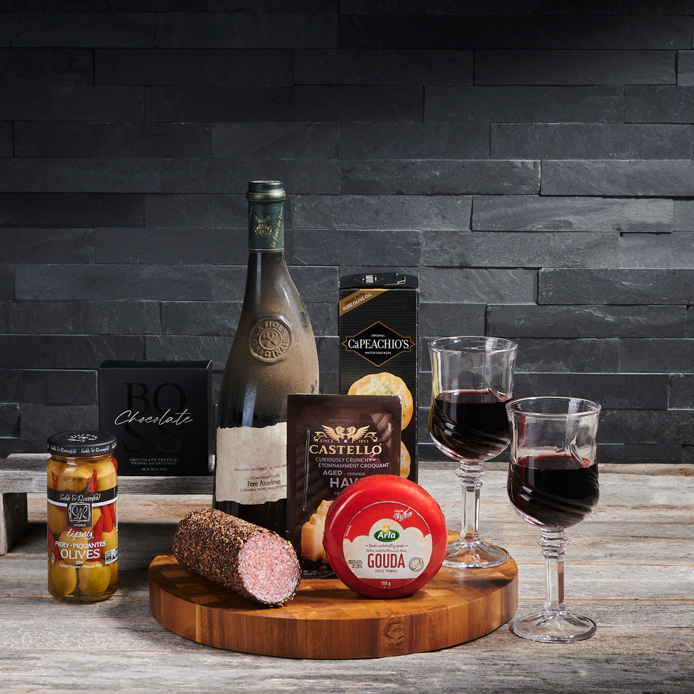 The Cheese &amp; Crackers Gift For Him BroCrate, gourmet gift, wine gift, romantic gift for him