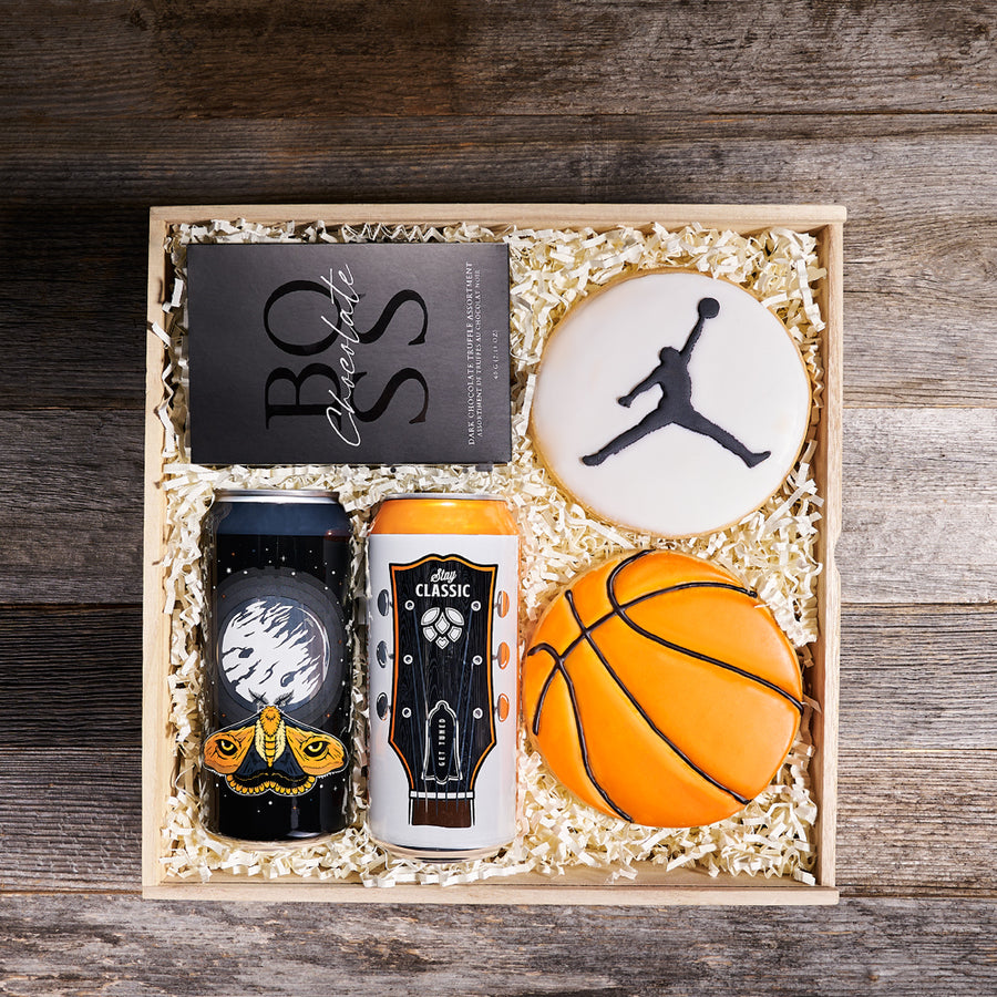 The Slam Dunk BroCrate For Dad, cookie gift, gourmet gift, sports fan gift
