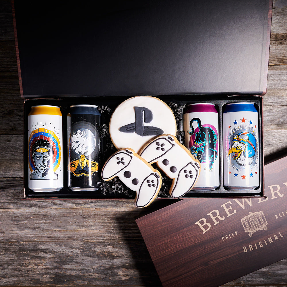 Craft Beer & Video Game Cookie Box, video game gift, cookie gift, beer gift, gaming