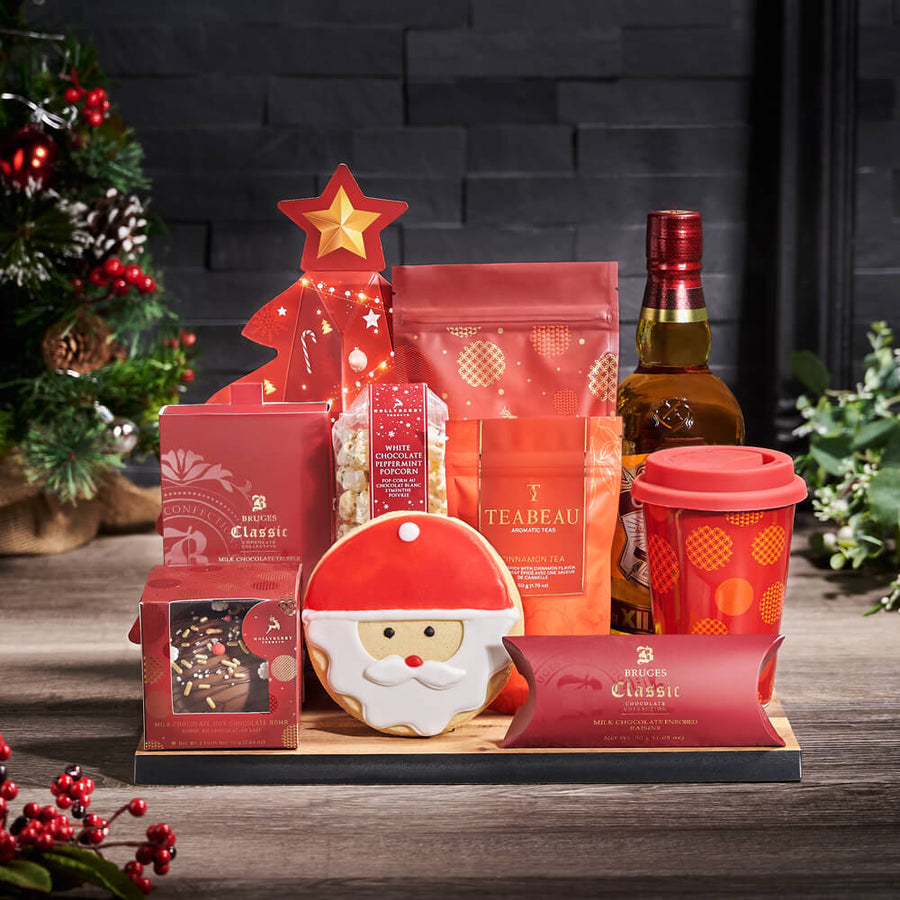 Warm Holiday Beverage & Liquor Board, christmas gift, christmas, holiday gift, holiday, gourmet gift, gourmet, liquor gift, liquor, tea gift, tea, cookie gift, cookie