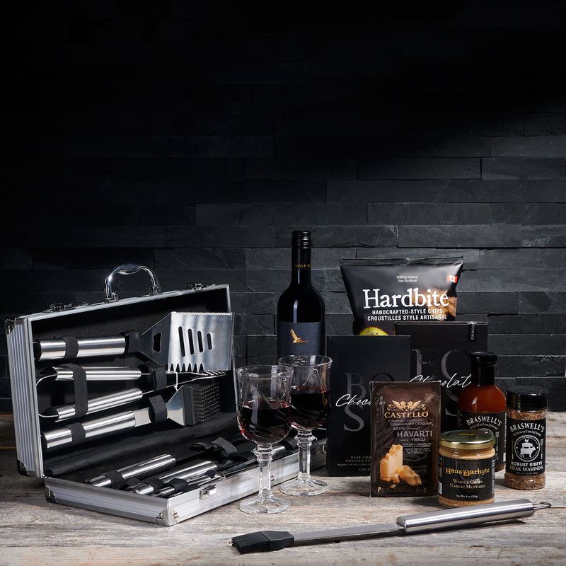 Gourmet Grilling & Wine Gift, gourmet gift, wine gift, bbq gift